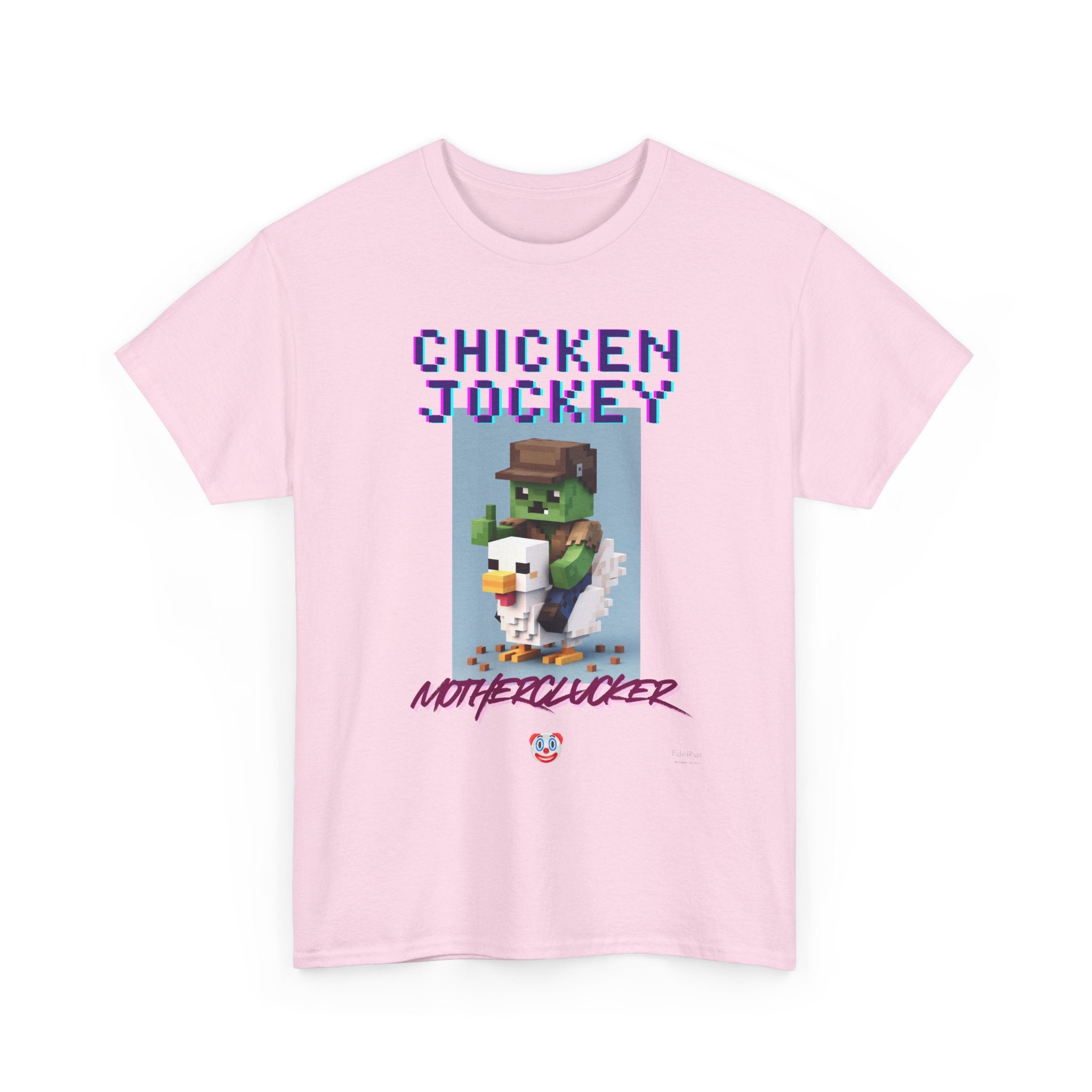 Chicken Jockey Motherclucker T-Shirt – Funny Minecraft Parody Gamer Tee