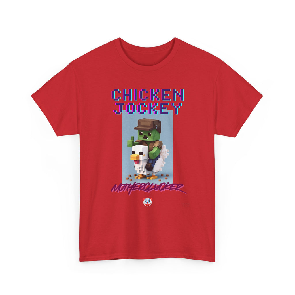 Chicken Jockey Motherclucker T-Shirt – Funny Minecraft Parody Gamer Tee