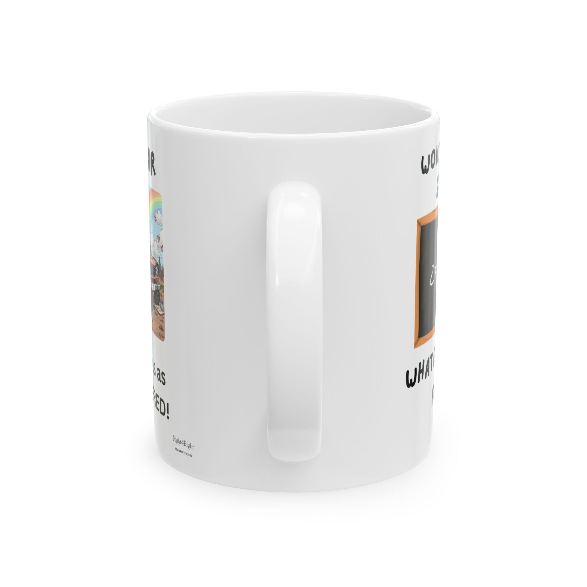 Double-Sided Reality Check Mug – Woke Math / My Car Identifies as Registered