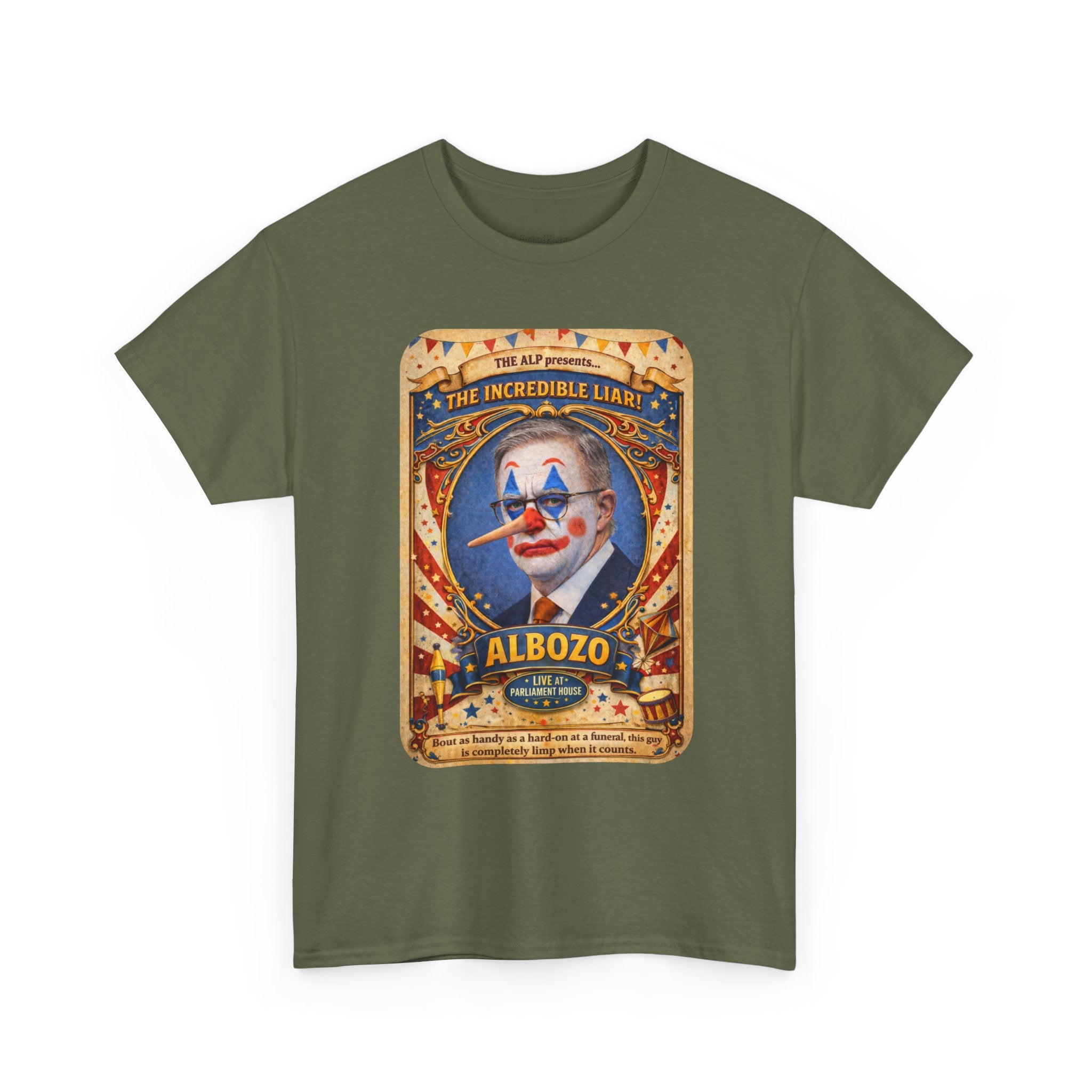ALBOZO The incredible liar! Political satire tee