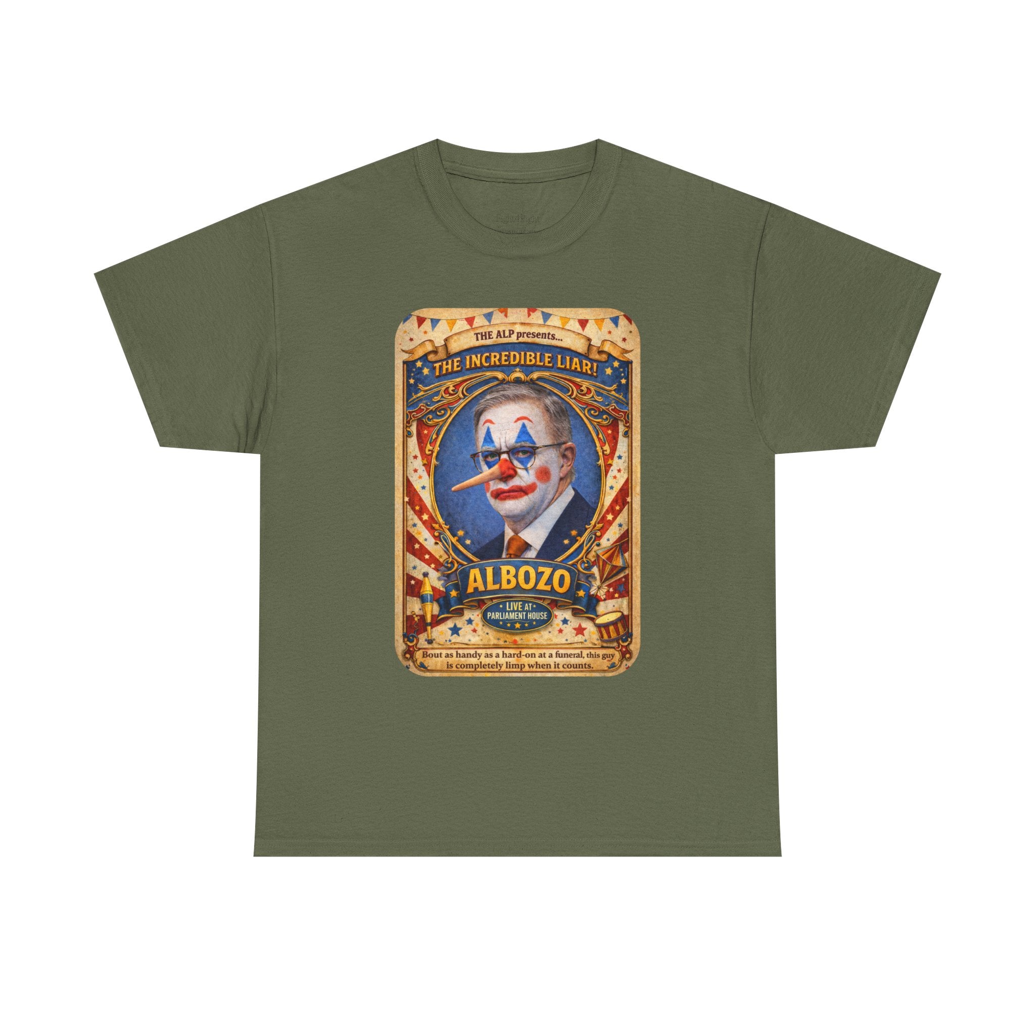 ALBOZO The incredible liar! Political satire tee