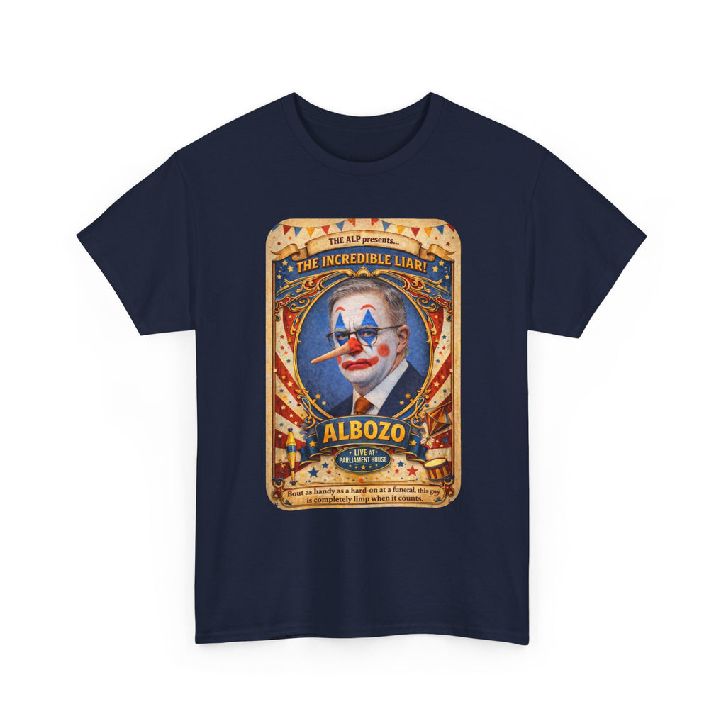 ALBOZO The incredible liar! Political satire tee