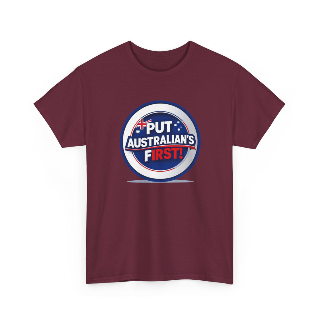 Put Australians First T-Shirt — Patriotic Australia Vote Tee