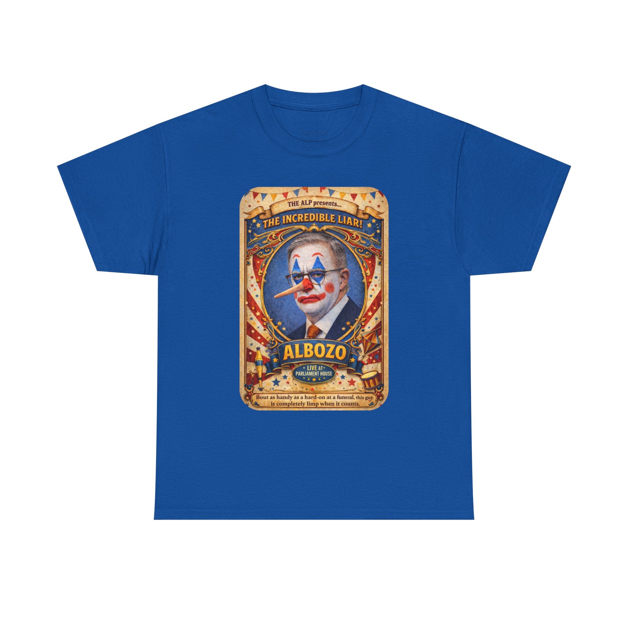 ALBOZO The incredible liar! Political satire tee