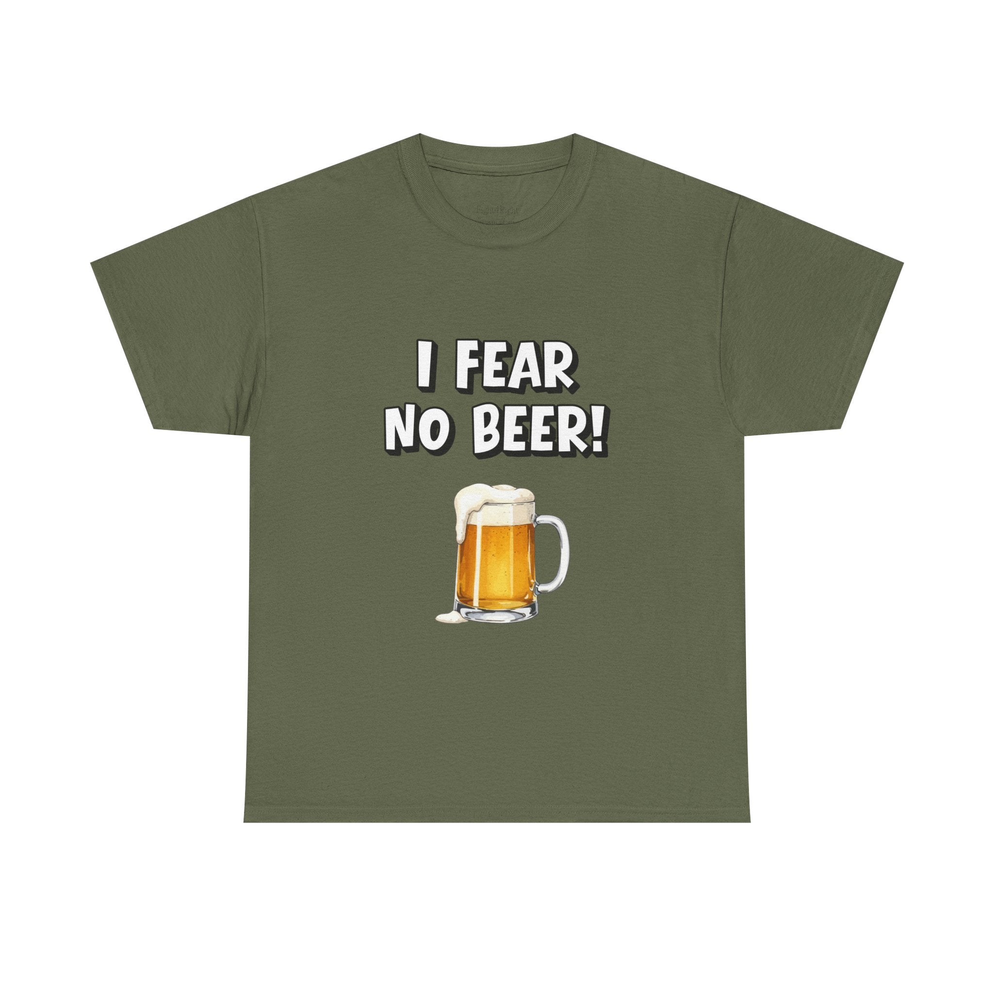 I Fear No Beer T-Shirt – Funny Beer Mug Graphic Tee for Beer Lovers