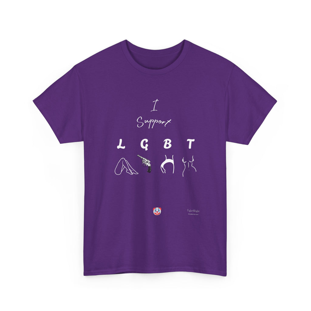 I SUPPORT LGBT T-Shirt | Cheeky Aussie Visual Pun