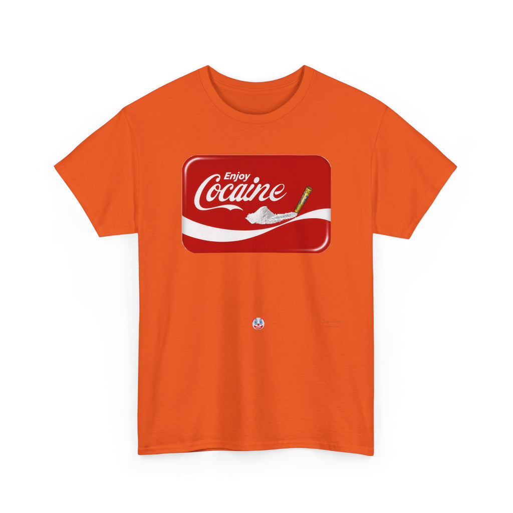 T-Shirt — 'Enjoy Cocaine' Parody Logo Tee