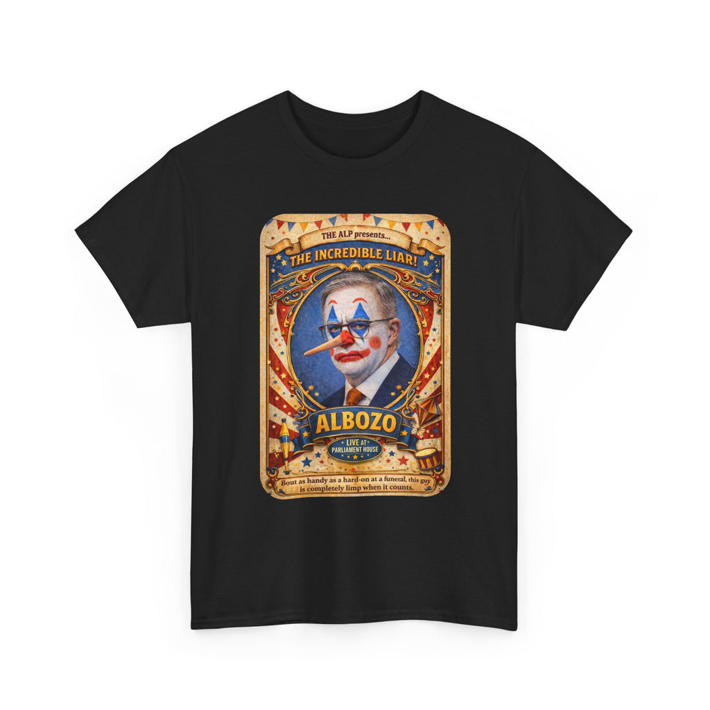 ALBOZO The incredible liar! Political satire tee