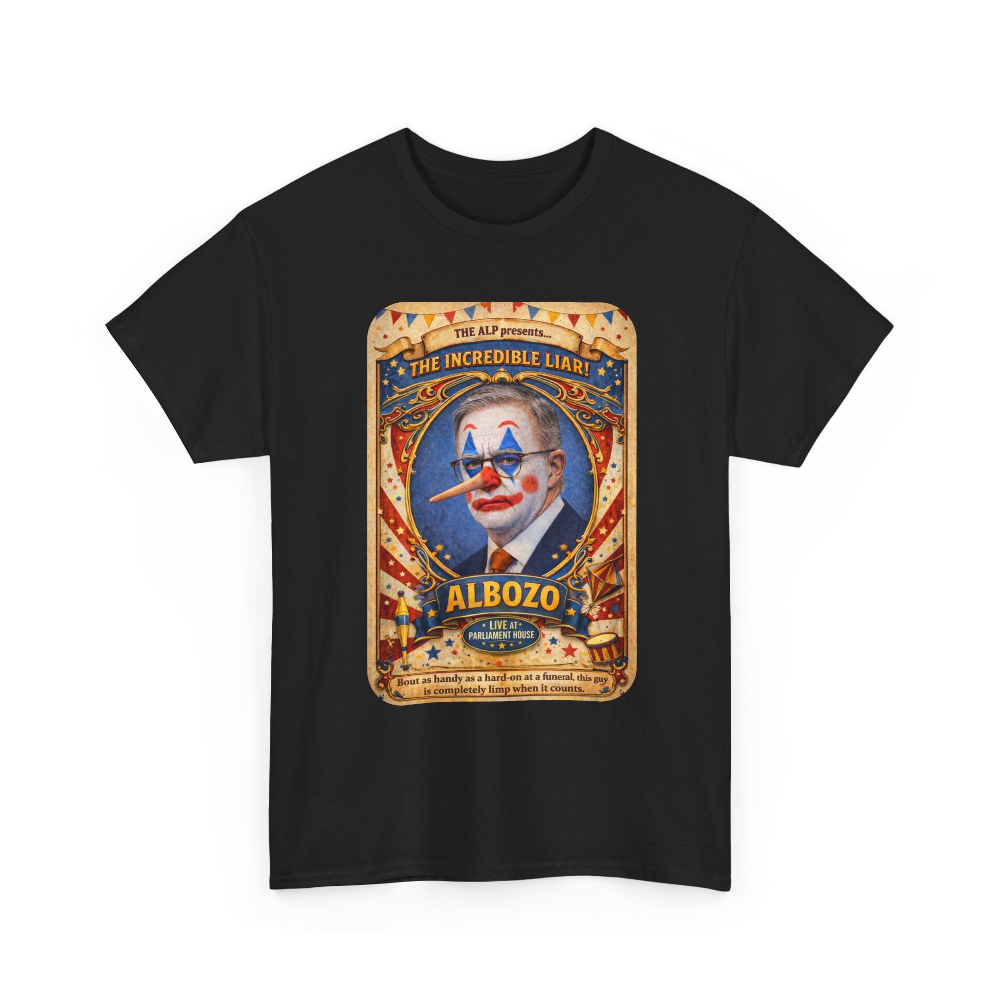 ALBOZO The incredible liar! Political satire tee