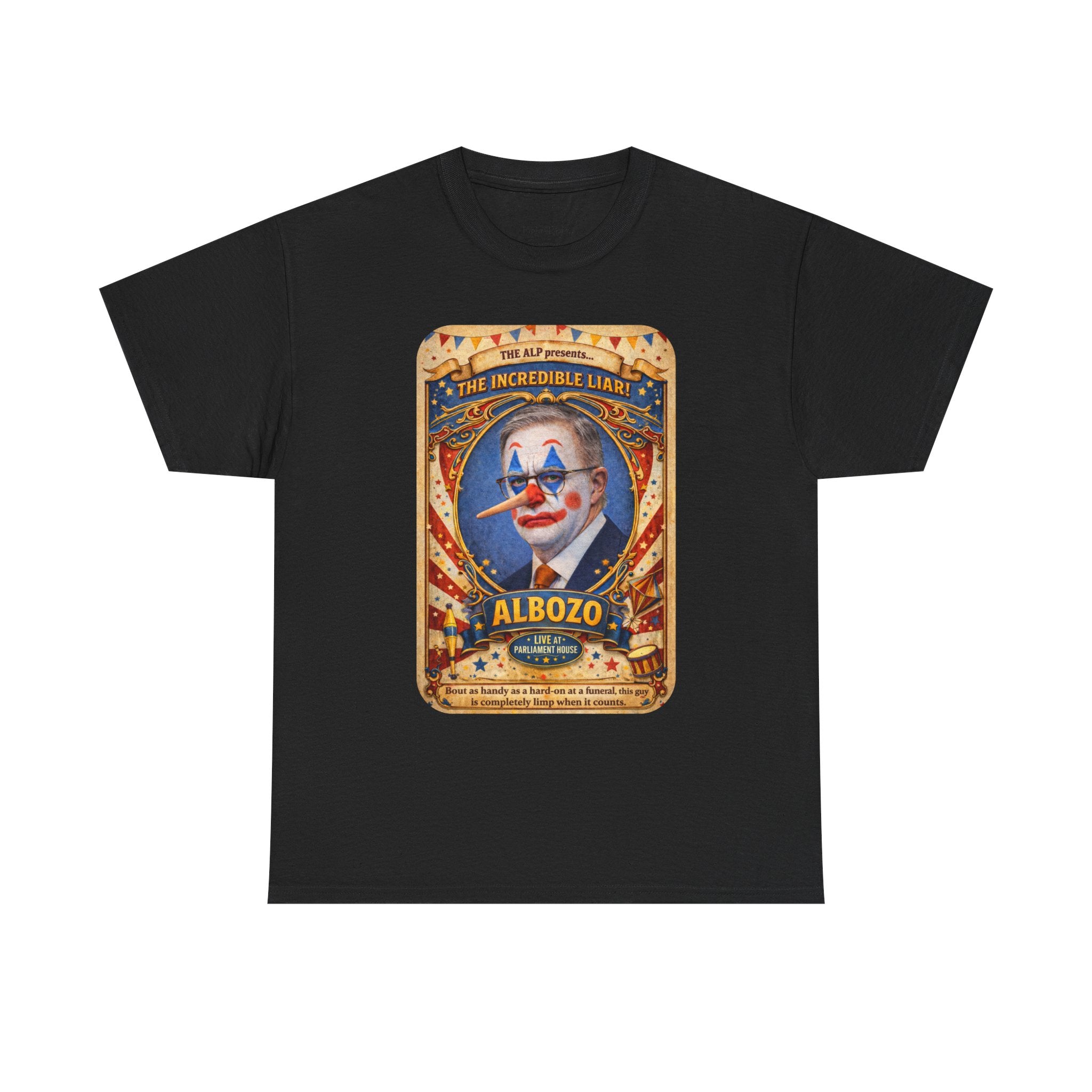 ALBOZO The incredible liar! Political satire tee