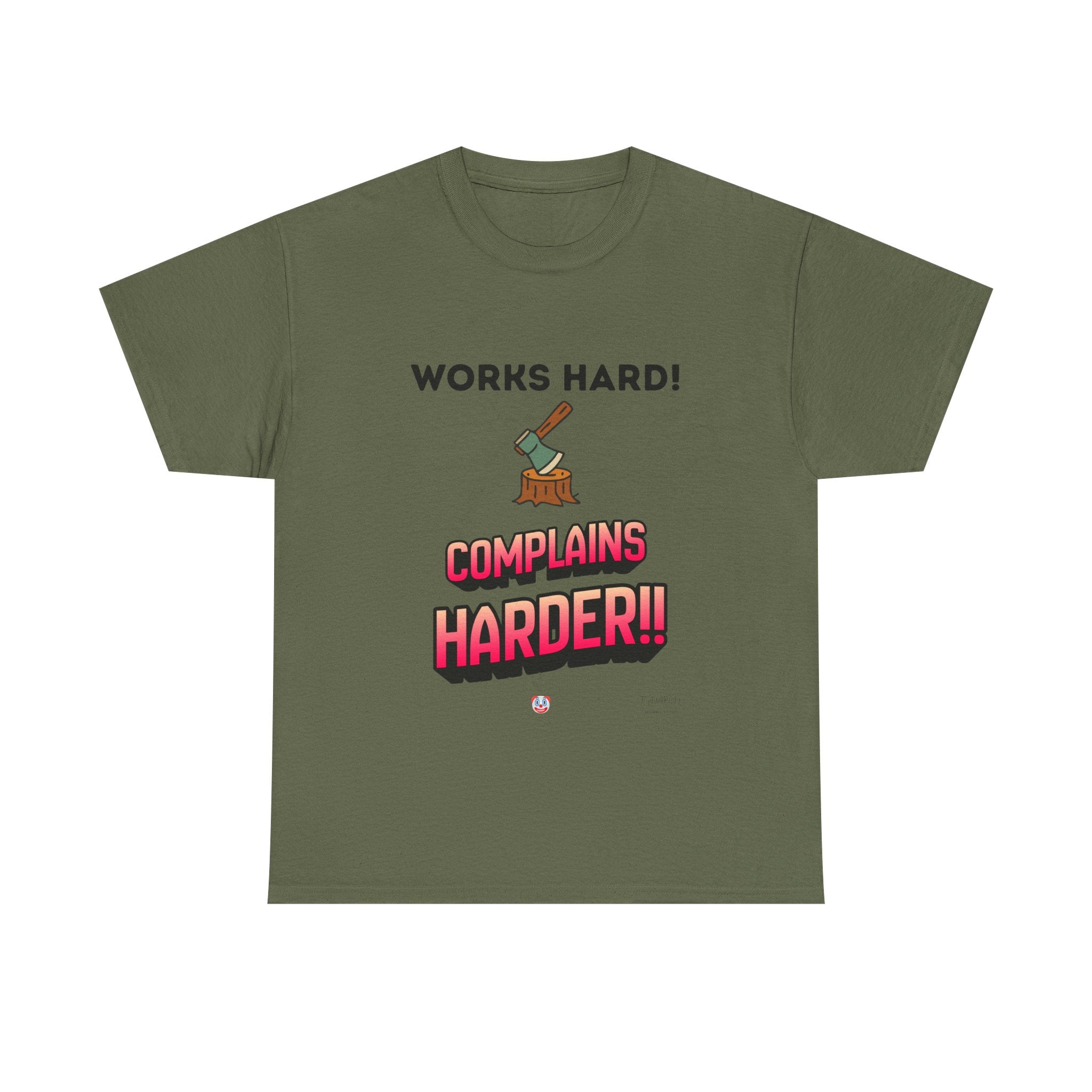 Works Hard Complains Harder T-Shirt | Aussie Work Ethic Tee
