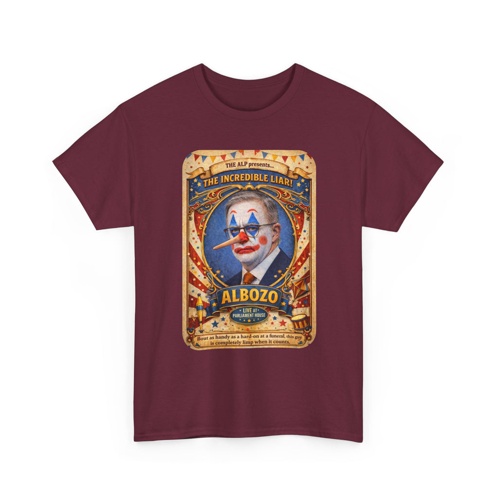ALBOZO The incredible liar! Political satire tee