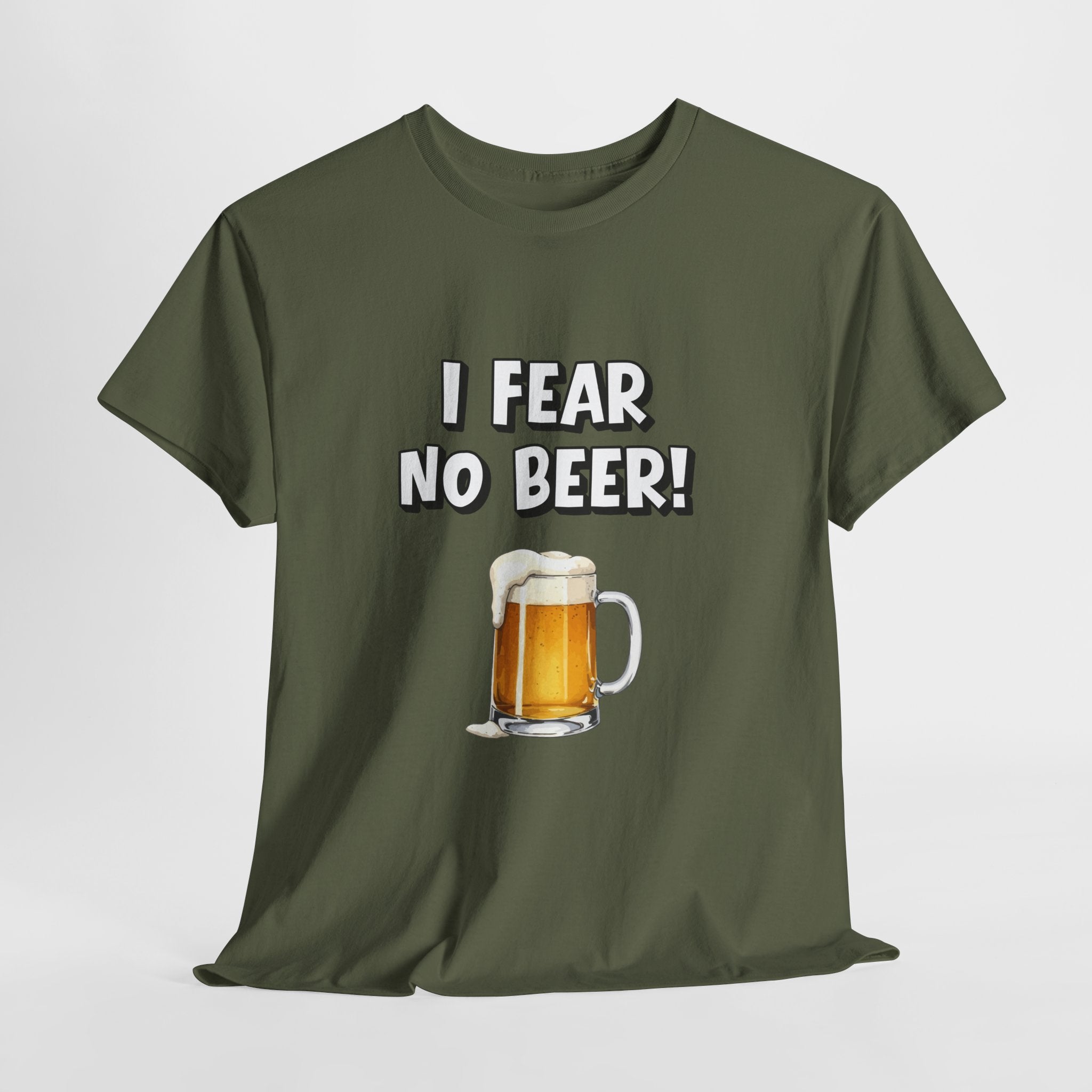 I Fear No Beer T-Shirt – Funny Beer Mug Graphic Tee for Beer Lovers