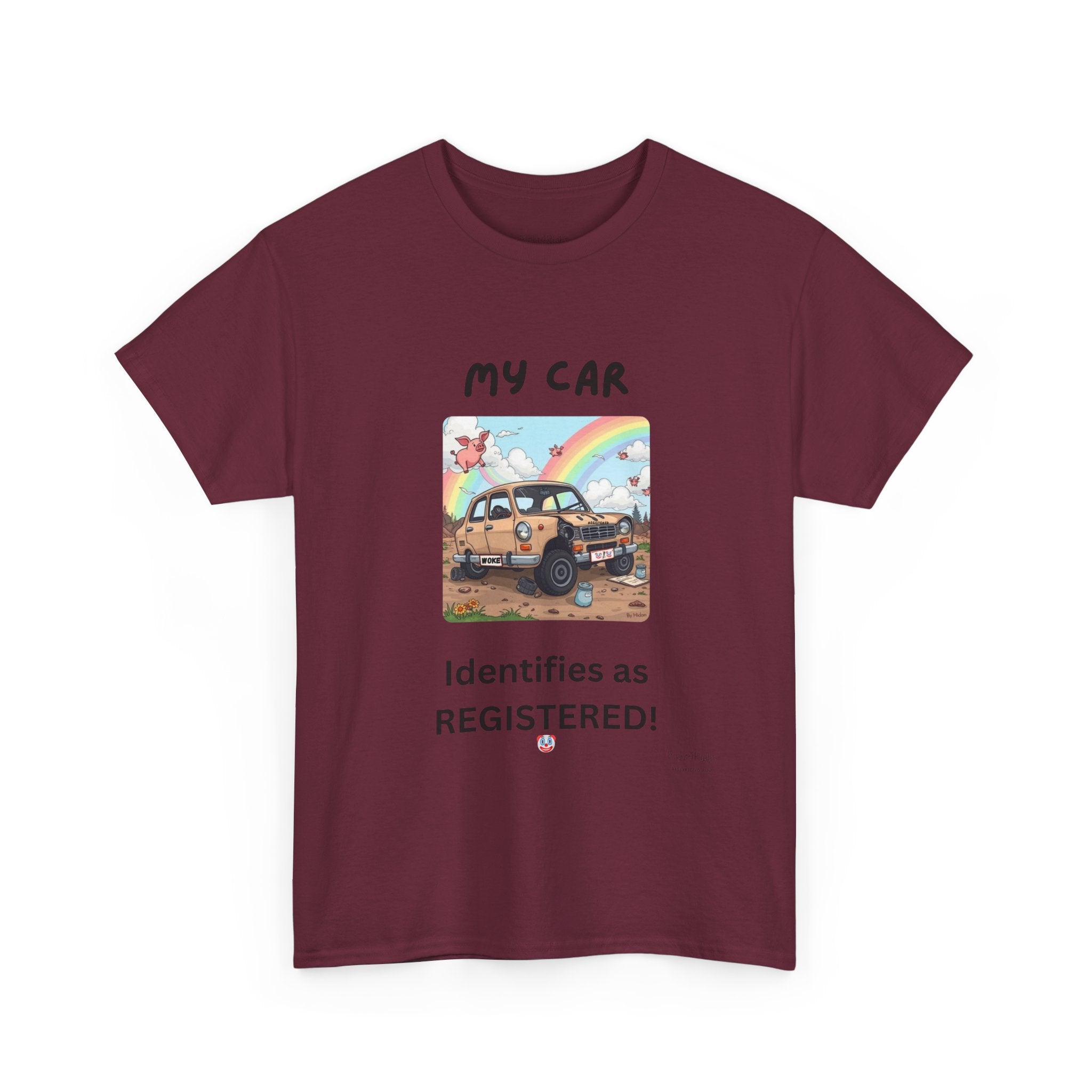 My Car Identifies As Registered – Funny Car Humor Tee
