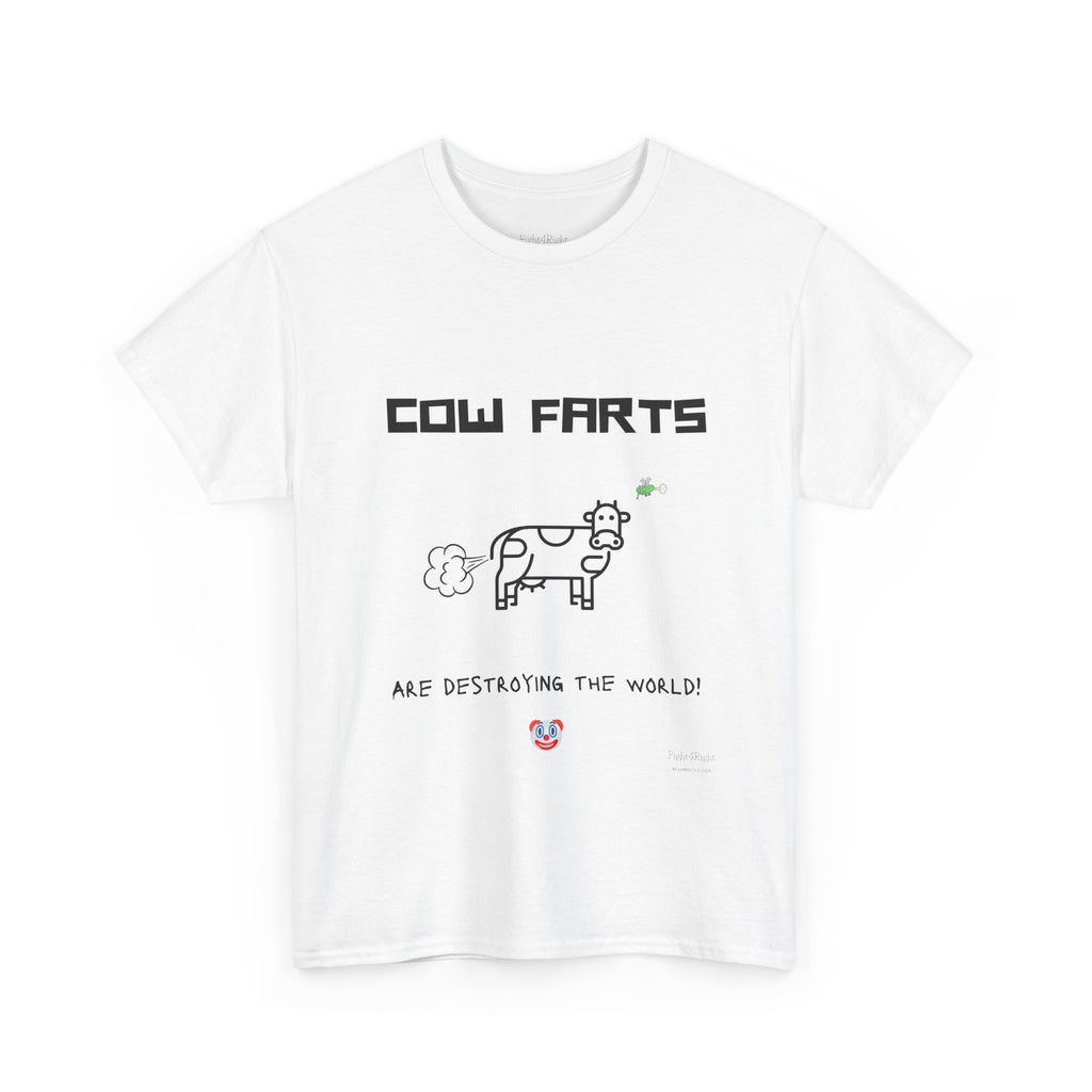 Cow Farts Are Destroying the World T-Shirt – Funny Climate Satire Tee