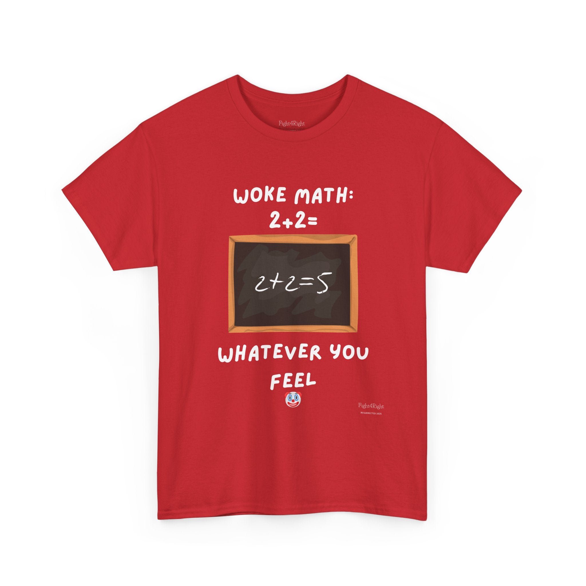 Woke Math: 2 + 2 = Whatever You Feel – Satirical Statement T-Shirt