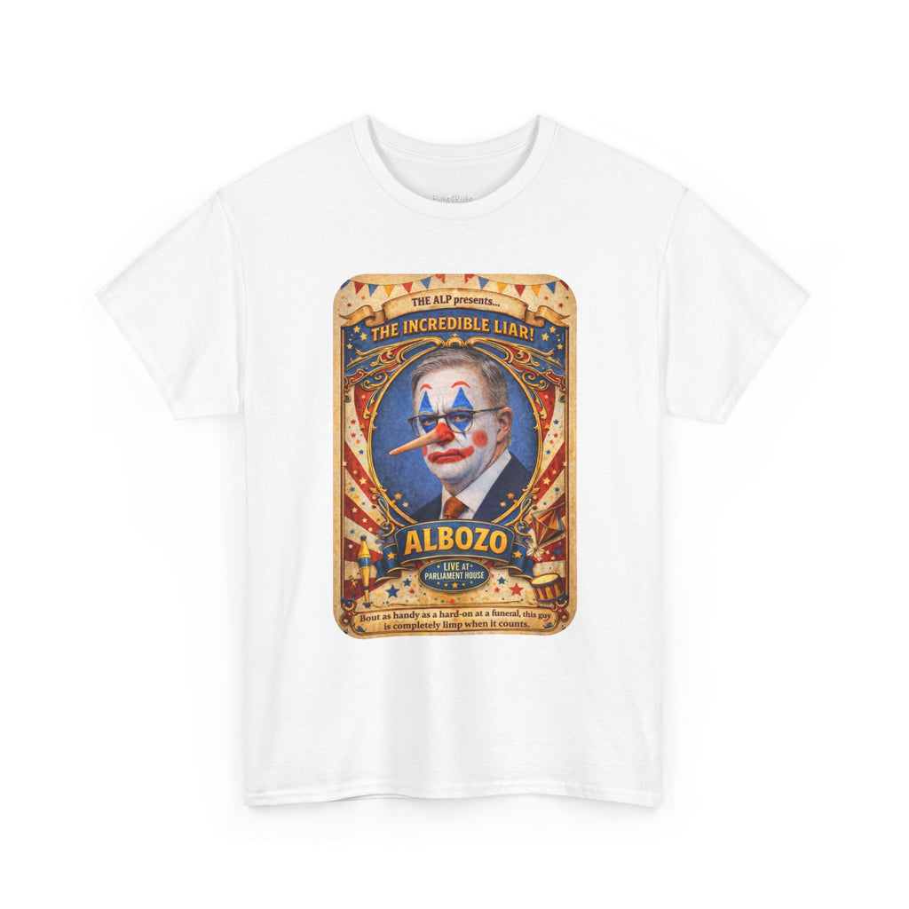 ALBOZO The incredible liar! Political satire tee