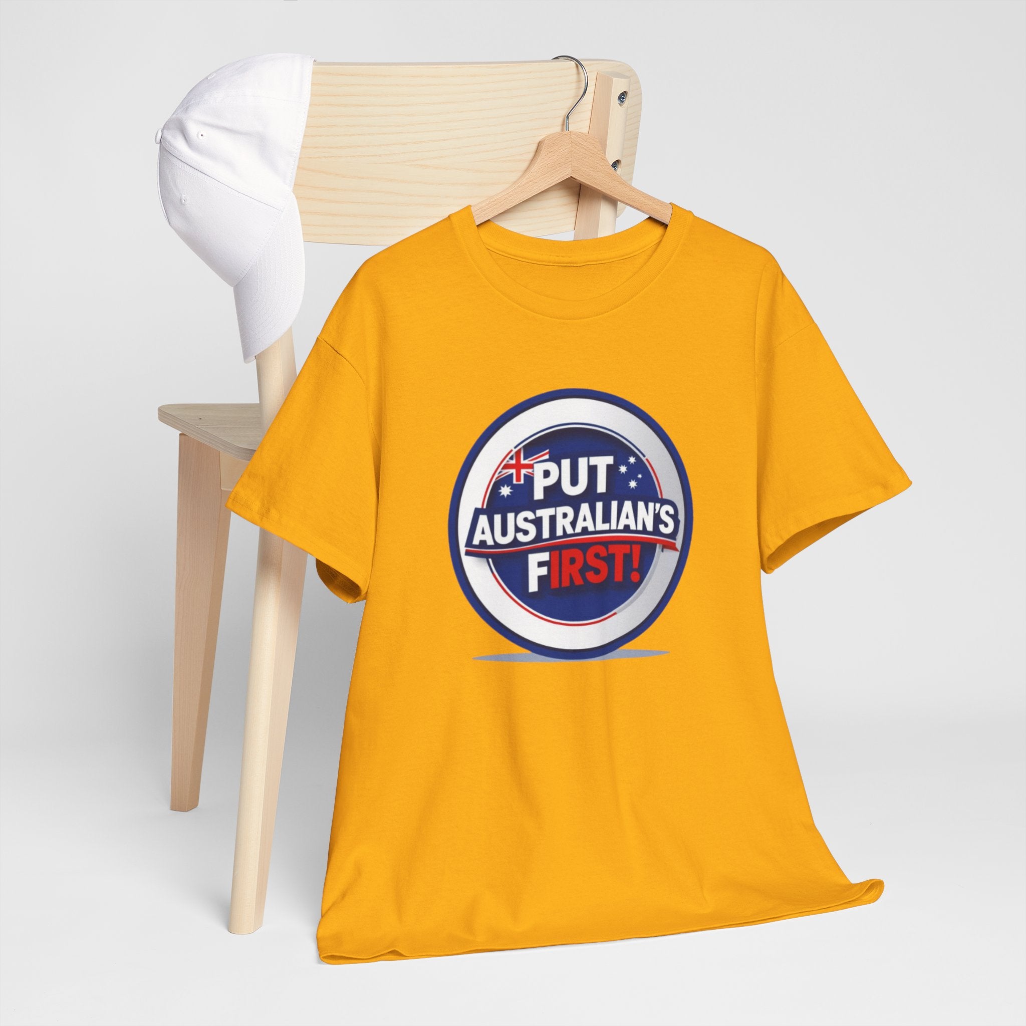 Put Australians First T-Shirt — Patriotic Australia Vote Tee